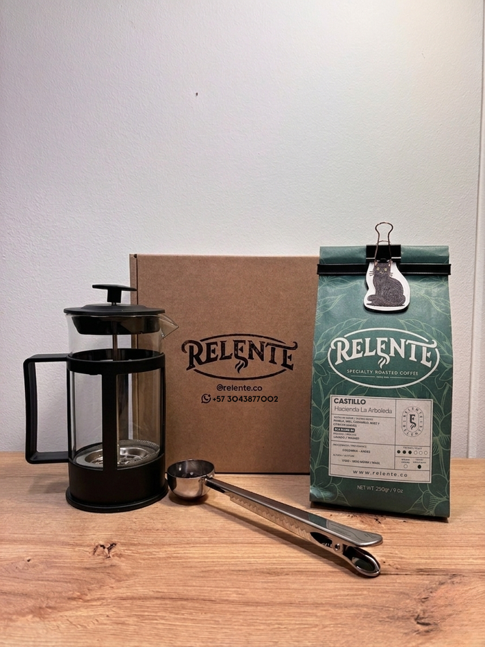 prensa francesa clasica cuchara medidora cafe de origen en combo